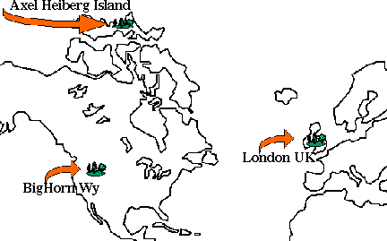 [ LOCATION OF THREE EOCEN FOSSIL FORESTS ]